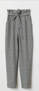 H&M Paper Bag Pants - Gray Plaid